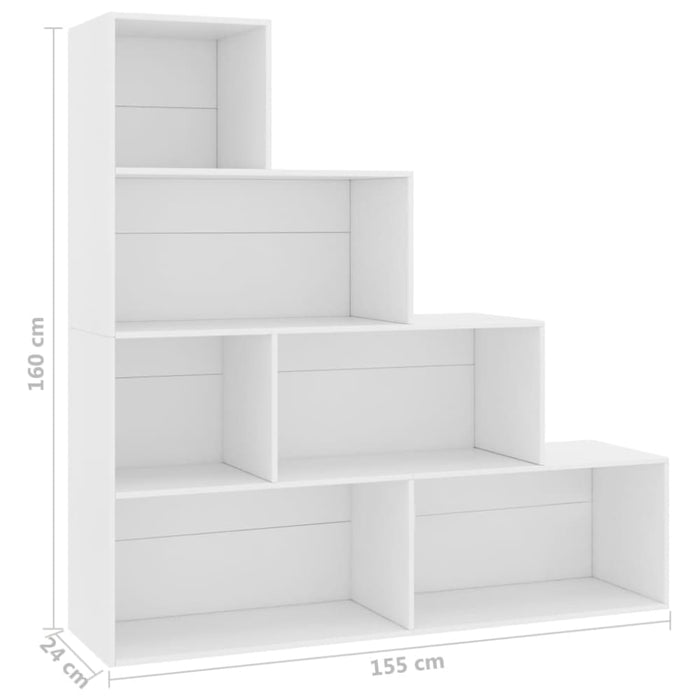 Book Cabinet Room Divider White Chipboard Nbblpi
