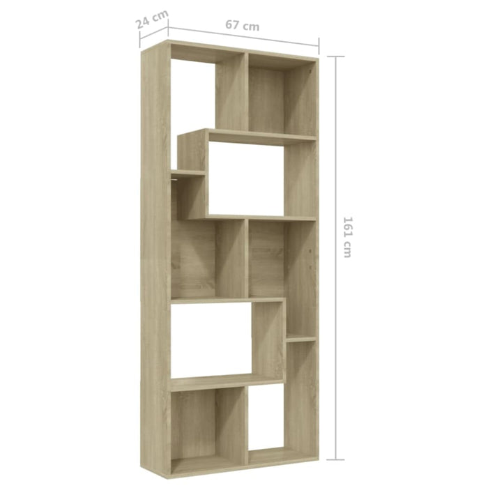 Book Cabinet Sonoma Oak Chipboard Nbonnb