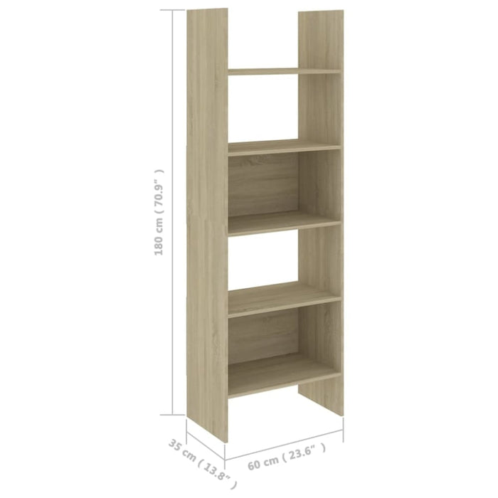 Book Cabinet Sonoma Oak Chipboard Nbtaob