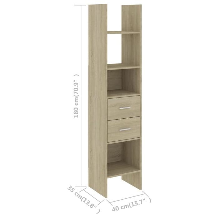 Book Cabinet Sonoma Oak Chipboard Nbtaok