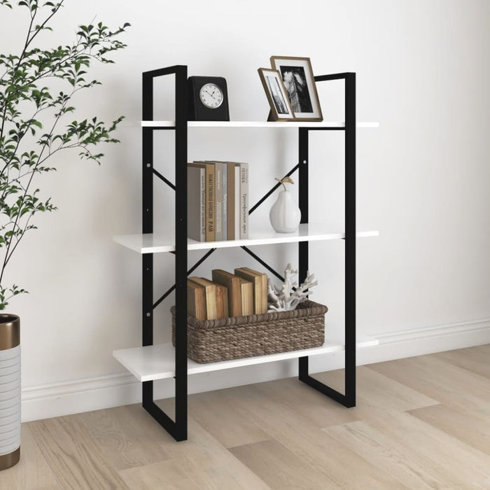 Book Cabinet White 80x30x105 Cm Chipboard Nblpxi