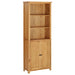 Bookcase With 2 Doors Solid Oak Wood Xnkoik