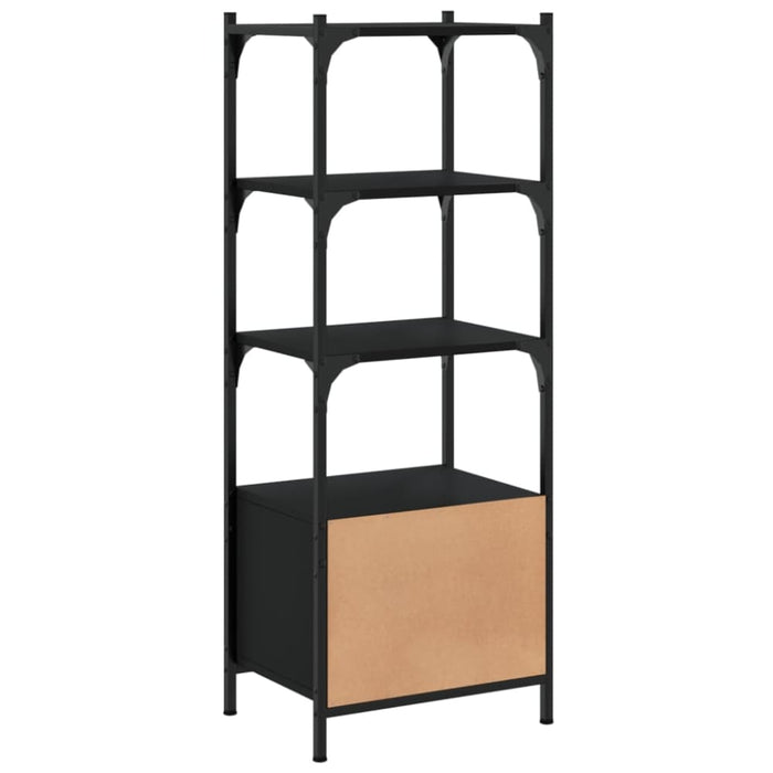 Bookcase 3 - tier Black 41x30x109.5 Cm Engineered Wood