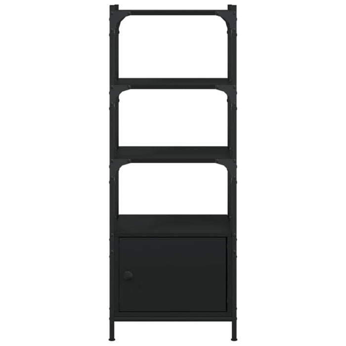 Bookcase 3 - tier Black 41x30x109.5 Cm Engineered Wood