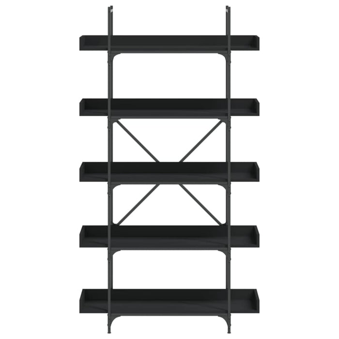 Bookcase 5 - tier Black 100x33x180.5 Cm Engineered Wood