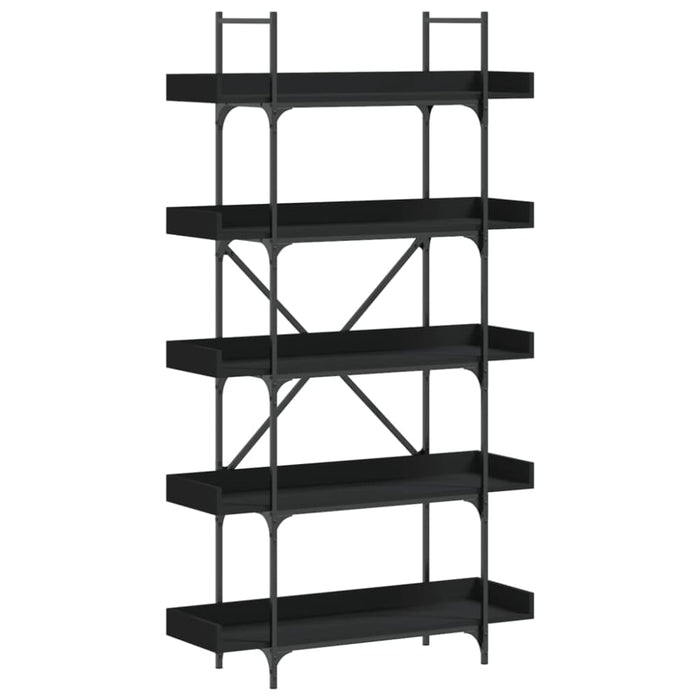 Bookcase 5 - tier Black 100x33x180.5 Cm Engineered Wood