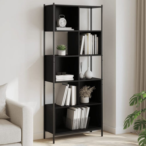 Bookcase Black 72x28x172 Cm Engineered Wood Txotlpx