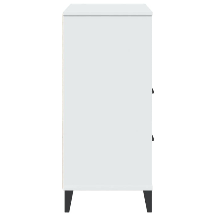 Bookcase Viken White 80x40x90 Cm Solid Wood Pine Tiakaa