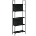 Bookshelf 5 - tier Black 60.5x24x166.5 Cm Engineered Wood