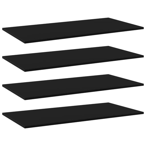 Bookshelf Boards 4 Pcs Black 100x50x1.5 Cm Chipboard Nbpaok