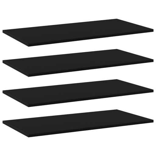 Bookshelf Boards 4 Pcs Black 80x40x1.5 Cm Chipboard Nbpttx