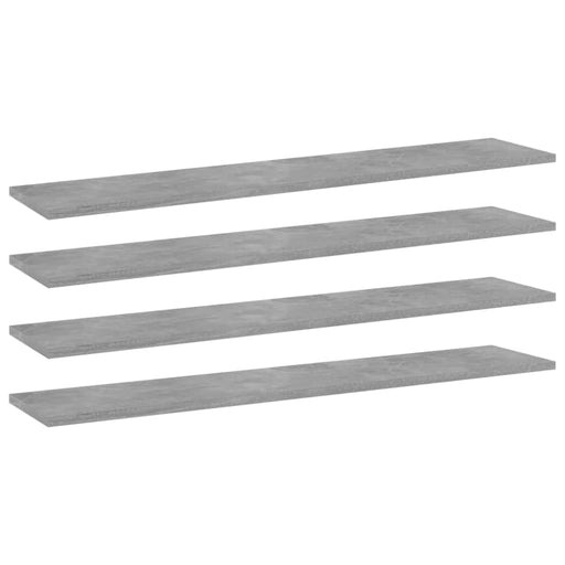 Bookshelf Boards 4 Pcs Concrete Grey Chipboard Nbptnl