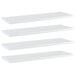 Bookshelf Boards 4 Pcs Glossy Look White 60x20x1.5 Cm