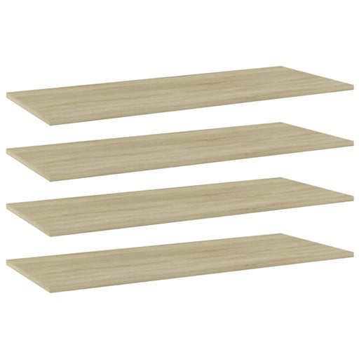 Bookshelf Boards 4 Pcs Sonoma Oak Chipboard Nbpaot