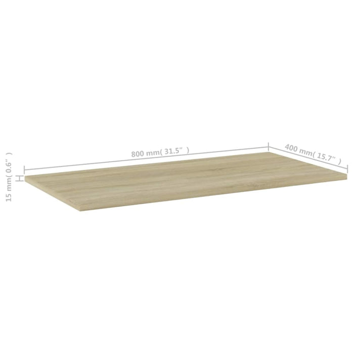Bookshelf Boards 4 Pcs Sonoma Oak Chipboard Nbpttl