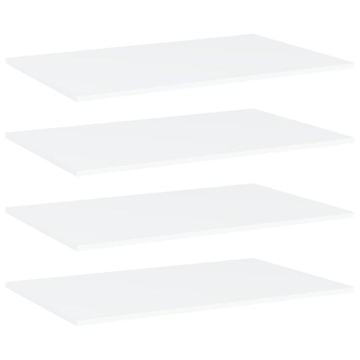 Bookshelf Boards 4 Pcs White 80x50x1.5 Cm Chipboard Nbptal