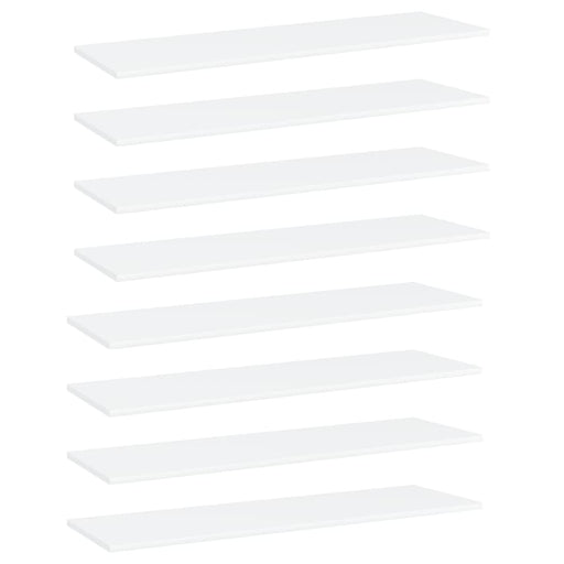 Bookshelf Boards 8 Pcs White 100x30x1.5 Cm Chipboard Nbptkp