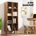 Bookshelf Bookcase 4 Tiers Leor Walnut