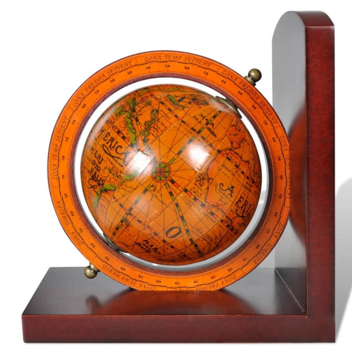 Bookstand World Map Globe Bookend Classic a Pair Xabixk