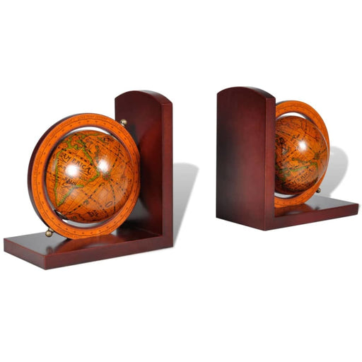 Bookstand World Map Globe Bookend Classic a Pair Xabixk