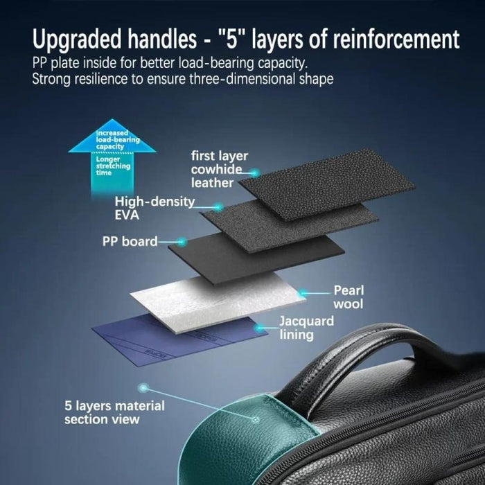 Bopai 61 123311 Large Capacity First Layer Cowhide Business