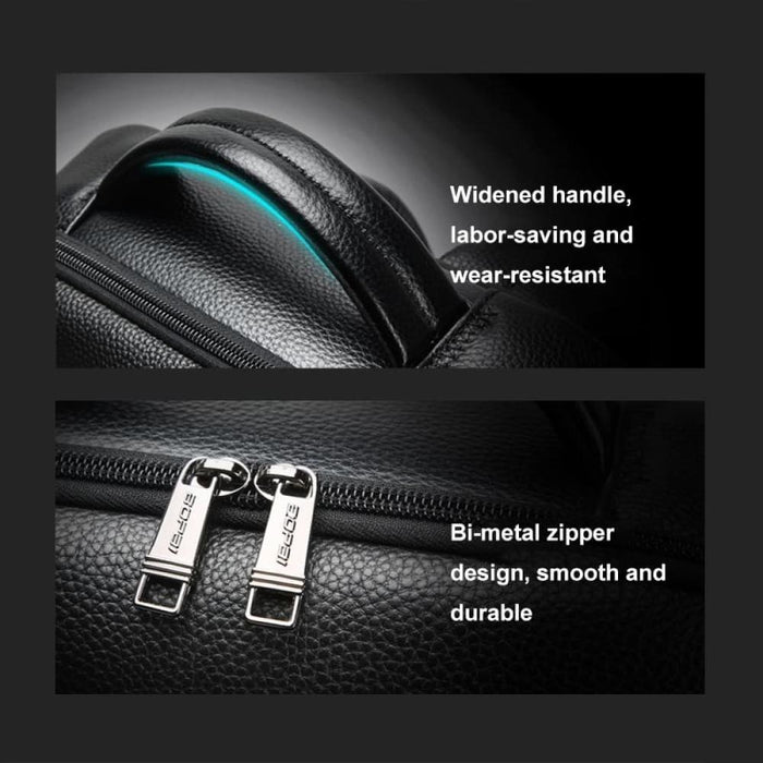 Bopai 61 123311 Large Capacity First Layer Cowhide Business