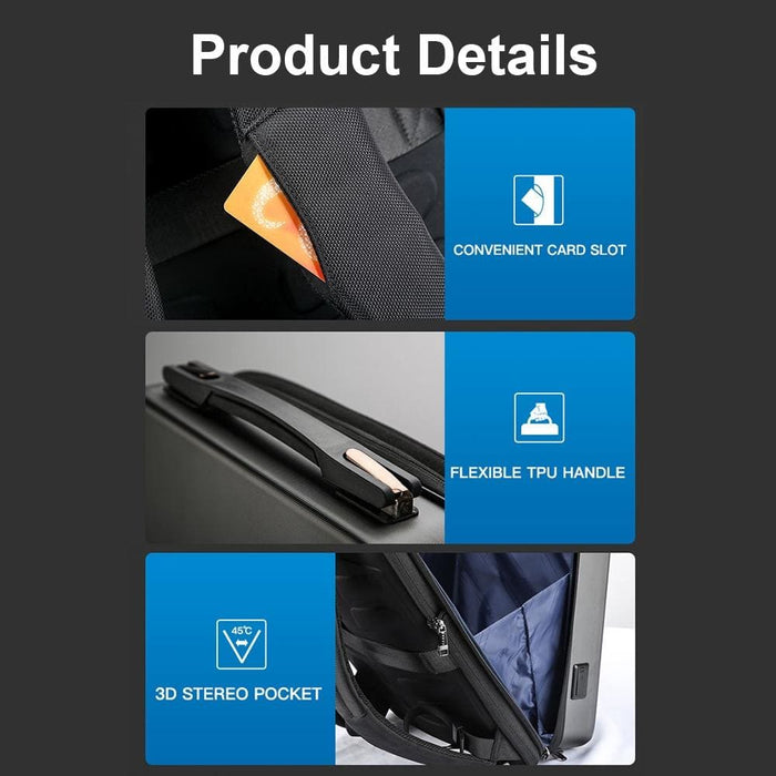 Bopai 61 93318a Hard Shell Waterproof Expandable Backpack