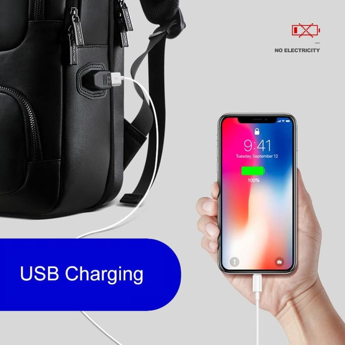 Bopai 851 023911 Top Grain Leather Business Breathable Anti