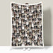 Border Collie Throw Blanket Soft Plush Sherpa 75x100cm