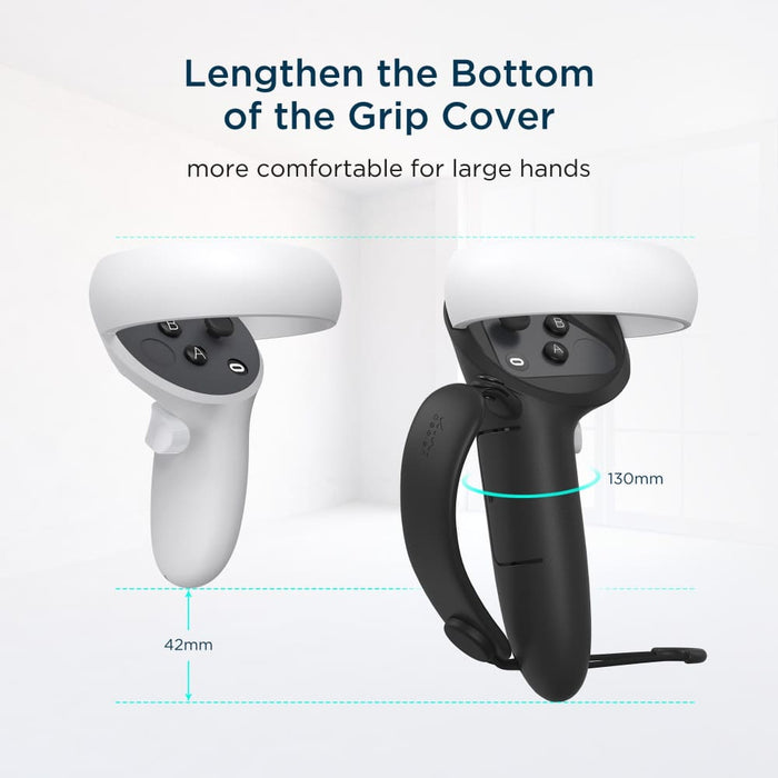 Both Side Controller Grips With Hand Strap For Oculus Quest