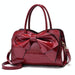 Bow Bright Leather Ladies Handbag