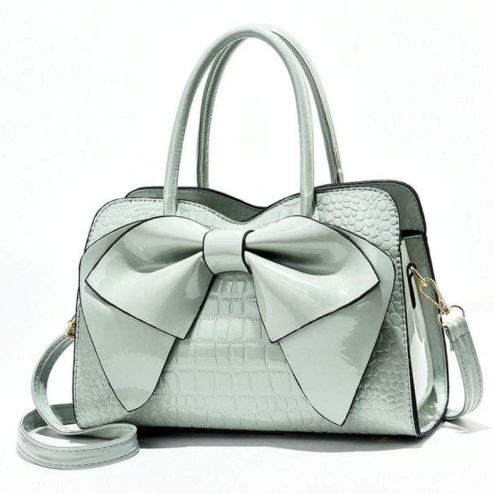 Bow Bright Leather Ladies Handbag