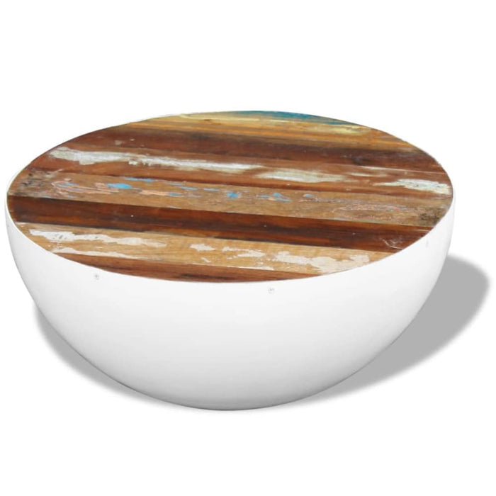 Bowl Shaped Coffee Table Solid Reclaimed Wood 60x60x30 Cm