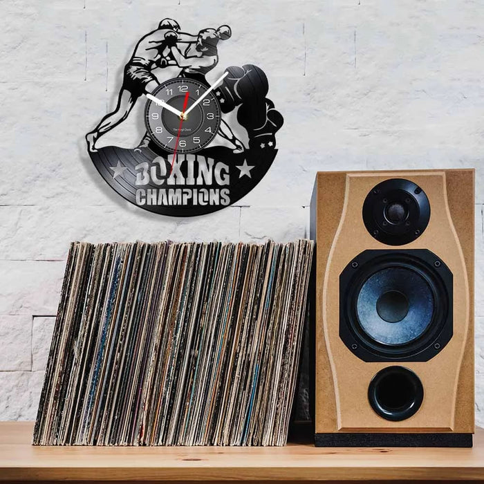 Boxing Champions Vinyl Clock