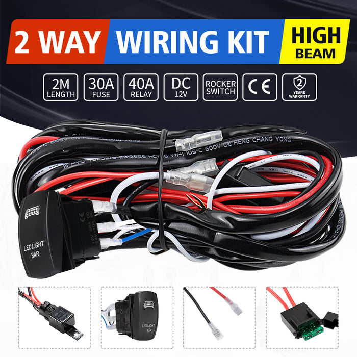 2 Way 12V Dc Wiring Loom Harness Kit