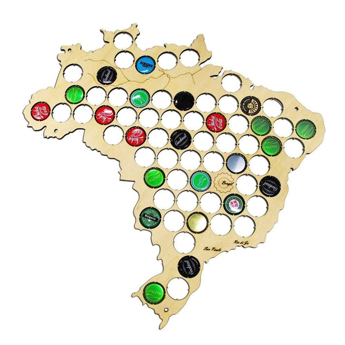 Brazil Beer Cap Map