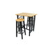 Breakfast/dinner Table Dining Set Mdf with Black Xabbkp