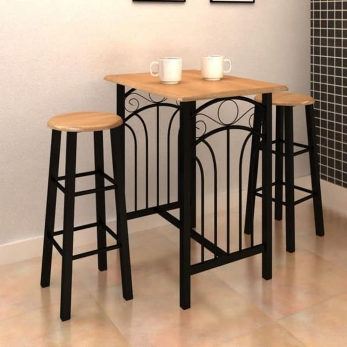Breakfast/dinner Table Dining Set Mdf with Black Xabbkp