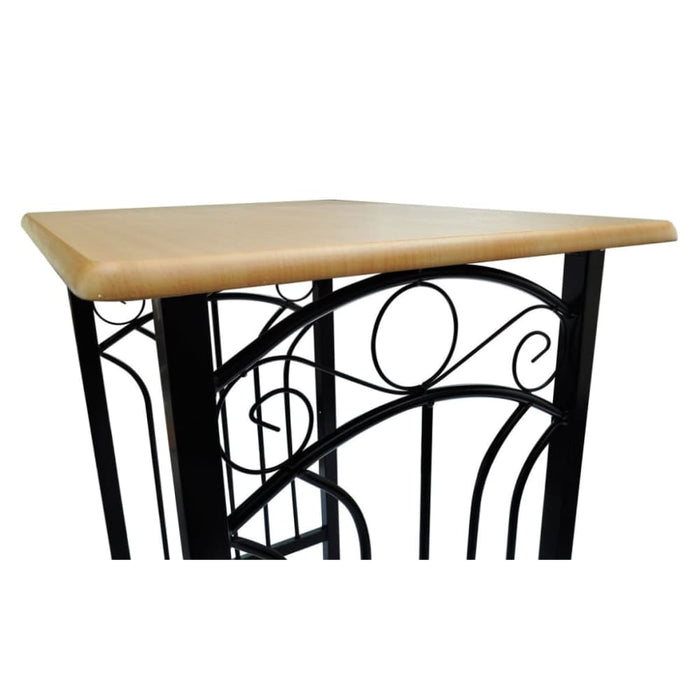 Breakfast/dinner Table Dining Set Mdf with Black Xabbkp