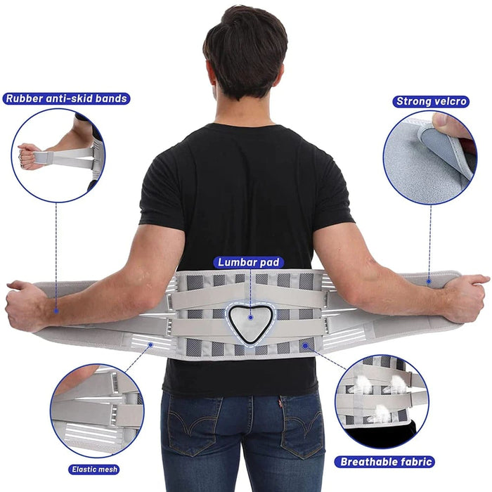 Breathable Anti-skid Lower Back Brace Belt for Pain Relief