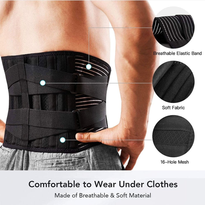 Breathable Anti-skid Waist Braces Belt with 16-hole Mesh