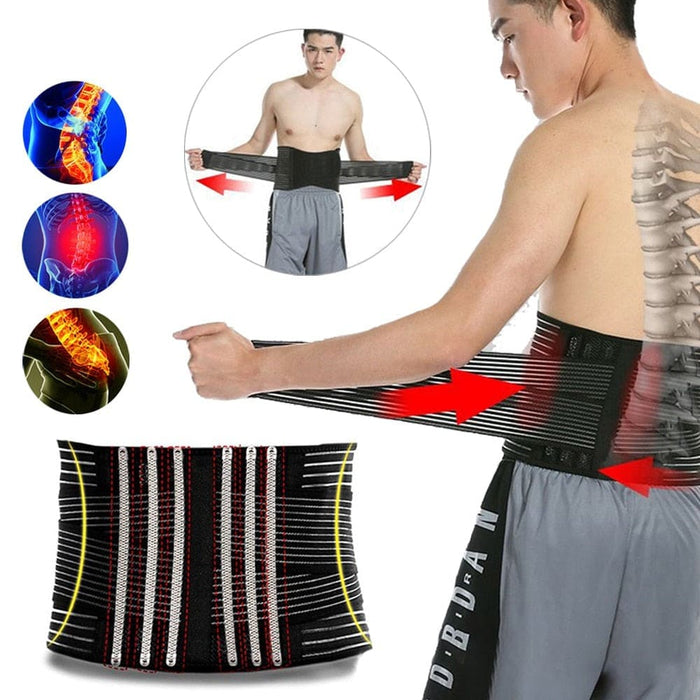 Breathable Lower Back Lumbar Support Belt Brace for Pain