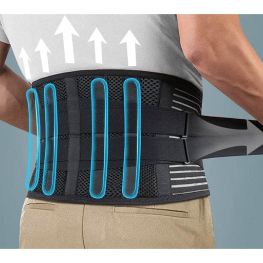 Breathable Lumbar Back Waist Support Belt with 6 Stays