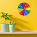Bright Rainbow Ray Colourful Printed Wall Clock Colour
