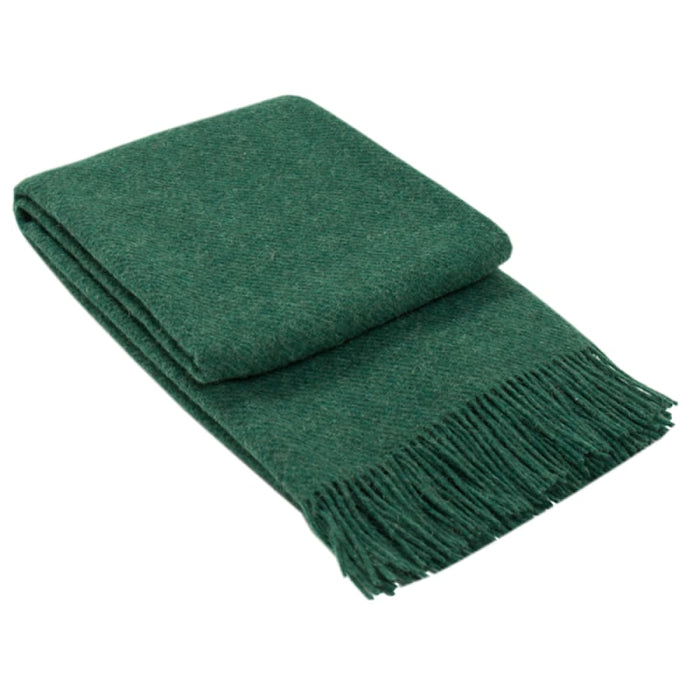 Brighton Throw 100% Nz Wool Emerald