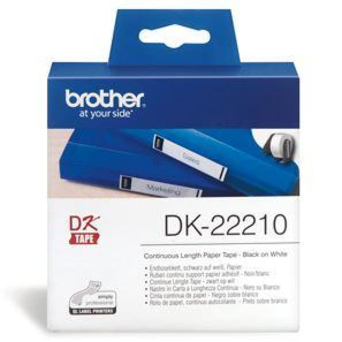 Brother Dk22210 Continuous Length Paper Label Tape 29mm x