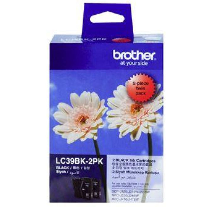 Brother Lc39bk2pk Black Ink Cartridge Twin Pack