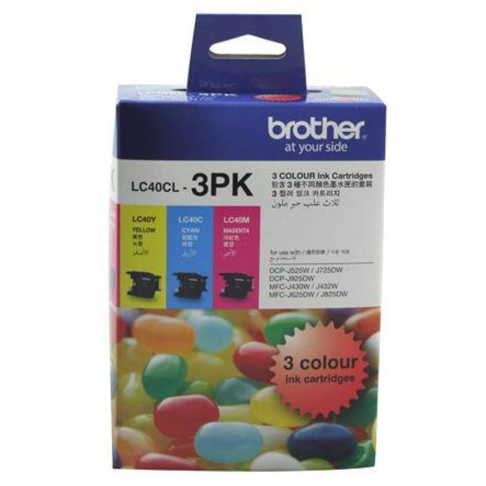 Brother Lc40cl3pk Cmy Colour Ink Cartridges (triple Pack)