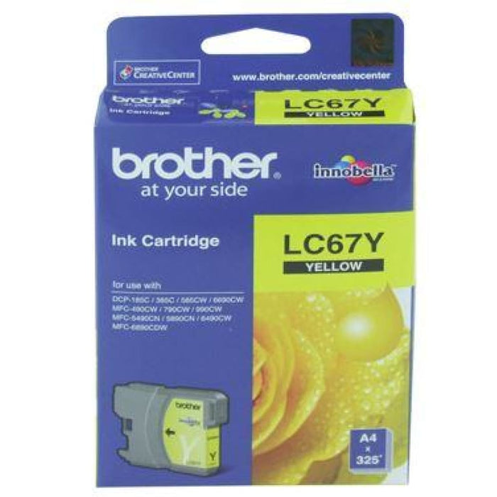 Brother Lc67y Yellow Ink Cartridge