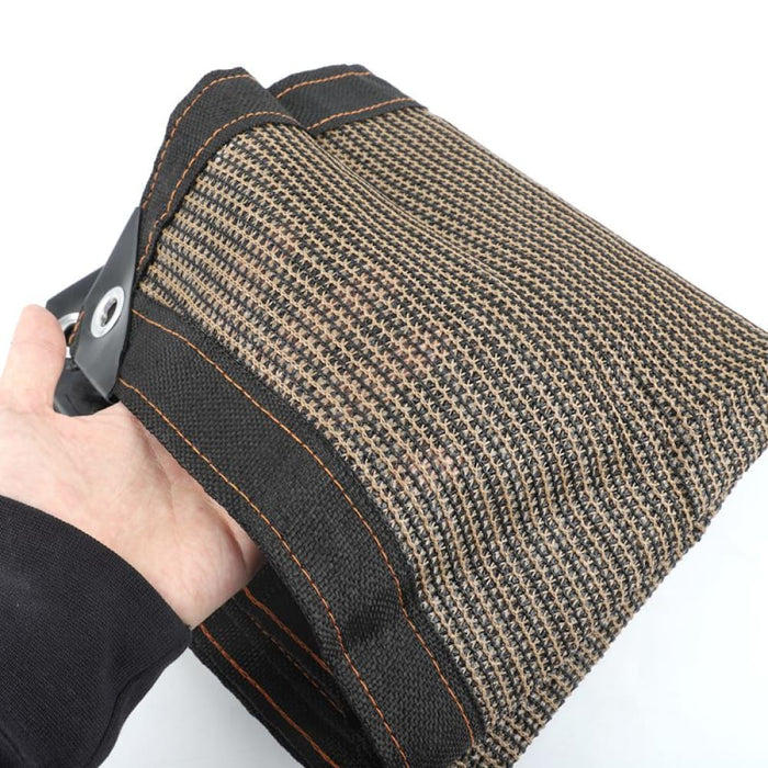 Brown Hdpe Sun Shade Sail Garden Balcony Cover Shelter